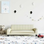 vidaXL Canapé pour enfants crème 90x53x30 cm similicuir