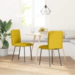 vidaXL Chaises à manger lot de 2 Jaune Velours