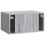 vidaXL Meuble TV mural Sonoma gris 59 5 x 41 x 30 cm Bois d'ingénierie