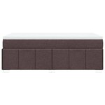 vidaXL Sommier à lattes de lit avec matelas Marron foncé 80x200 cm