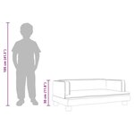 vidaXL Canapé pour enfants crème 80x45x30 cm velours