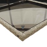 vidaXL Ensemble à manger de jardin coussins 13 Pièces gris résine tressée