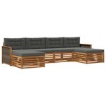 vidaXL Ensemble de canapés d'extérieur 6 pc Bois d'Acacia Massif