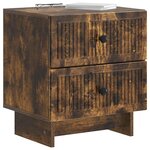vidaXL Cabinet de chevet 2 Pièces Chêne fumé 43 x 34 5 x 47 5 cm
