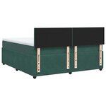 vidaXL Sommier à lattes de lit et matelas Vert foncé 200x200cm Velours