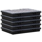 vidaXL Boîtes d'assortiment 5 Pièces 40x30x5 cm Polypropylène
