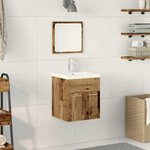 vidaXL Ensemble de mobilier de salle de bain 3 Pièces Bois Ancien