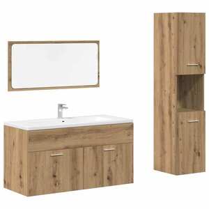 vidaXL Ensemble de meubles salle de bain 3 Pièces bois d'ingénierie