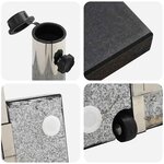 vidaXL Pied de parasol Noir 41 x 41 x 37 cm Granite