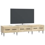 vidaXL Meuble TV Chêne Sonoma 147 x 34 5 x 30 cm Bois d'ingénierie