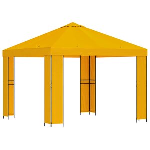 vidaXL Pavillon 3 x 3 m Jaune Polyester et Acier 190 gsm