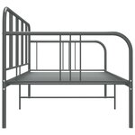 vidaXL Cadre de canapé-lit sans matelas gris métal 90x200 cm