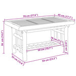 vidaXL Table basse 70x45x36 cm bambou