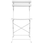 Chaises de jardin pliantes vidaXL 2 pièces blanches en acier
