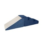 Lot de 2 grands blocs en mousse bleu marine velours côtelé