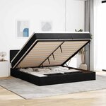 VidaXL Cadre de lit ottoman avec matelas noir 180x200 cm velours
