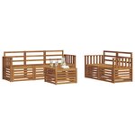 vidaXL Ensemble de canapés d'extérieur 6 pc Naturel
