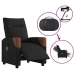 vidaXL Fauteuil de massage inclinable électrique Noir Tissu