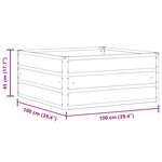 vidaXL Jardinière Anthracite 100 x 100 x 45 cm Acier