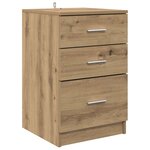 vidaXL Cabinet de chevet avec tiroir chêne artisanal 40 x 40 x 63 cm