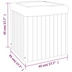 vidaXL Jardinière 45x45x45 cm bois massif d'acacia