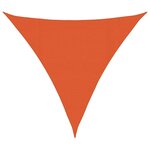 vidaXL Voile d'ombrage 160 g/m² triangulaire orange 4 5x4 5x4 5 m PEHD