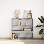 vidaXL Bibliothèque/Séparateur de pièce gris béton 100x33x94 5 cm