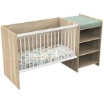 Lit bébé combiné - 120 x 60 cm - Evolutif en 90 x 190 cm