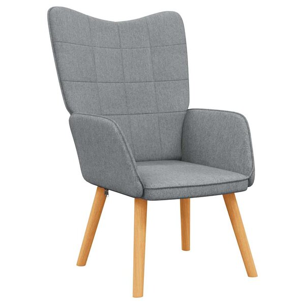 vidaXL Chaise de relaxation Gris clair Tissu
