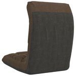 vidaXL Chaise pliable de sol Marron Tissu
