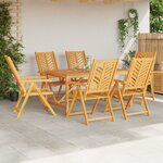 vidaXL Chaise de jardin 6 Pièces Marron 57 x 72 x 109 cm