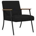 vidaXL fauteuil Noir 59 x 75 x 78 cm tissu