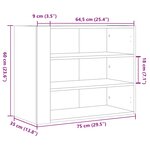 vidaXL Armoire murale noir 75x35x60 cm bois d'ingénierie