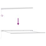 vidaXL Auvent rétractable anthracite et blanc 4x3 m tissu et aluminium