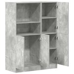 vidaXL Ensemble d'armoires de cuisine 2 Pièces gris béton bois ingénierie