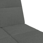 vidaXL Canapé-lit à 2 places avec repose-pied gris foncé tissu