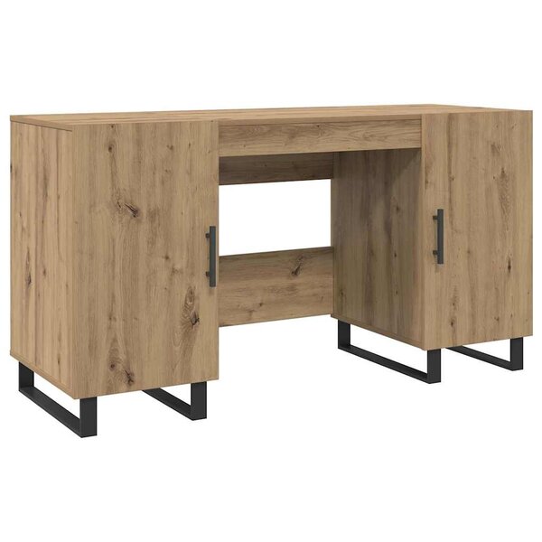 vidaXL Bureau chêne artisanal 140 x 50 x 75 cm Bois d'ingénierie