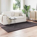 vidaXL Tapis de surface HUARTE Anthracite 230 x 160 cm Polyester