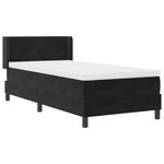 vidaXL Lit avec sommier à ressorts et matelas Noir 90x200 cm Velours