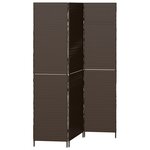 Classeur vidaXL 3 Panneaux Pliable Marron 146x180 cm Poly Rattan