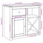 vidaXL Buffet avec tiroir Panama 93x40x80 cm bois massif de pin