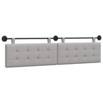 vidaXL Tête de lit suspendue Gris nuage tissu