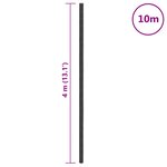 vidaXL Membrane anti-mauvaises herbes noir 4x10 m PP