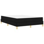 vidaXL Lit à ressorts avec matelas Noir 140 x 200 cm tissu