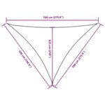 vidaXL Voile de parasol Tissu Oxford triangulaire 5x7x7 m Anthracite