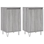 vidaXL Buffets 2 Pièces sonoma gris 40x35x70 cm bois d'ingénierie