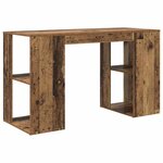 vidaXL Bureau Bois Ancien 130 x 50.5 x 75 cm Bois d'ingénierie