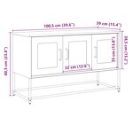 vidaXL Meuble TV rose 100 5x39x60 5 cm acier laminé à froid