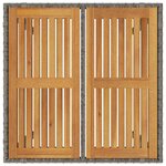 vidaXL Ensemble de salle à manger pour jardin 3 Pièces Gris