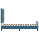 vidaXL Lit à ressorts avec tête de lit Bleu foncé 80 x 200 cm Velours